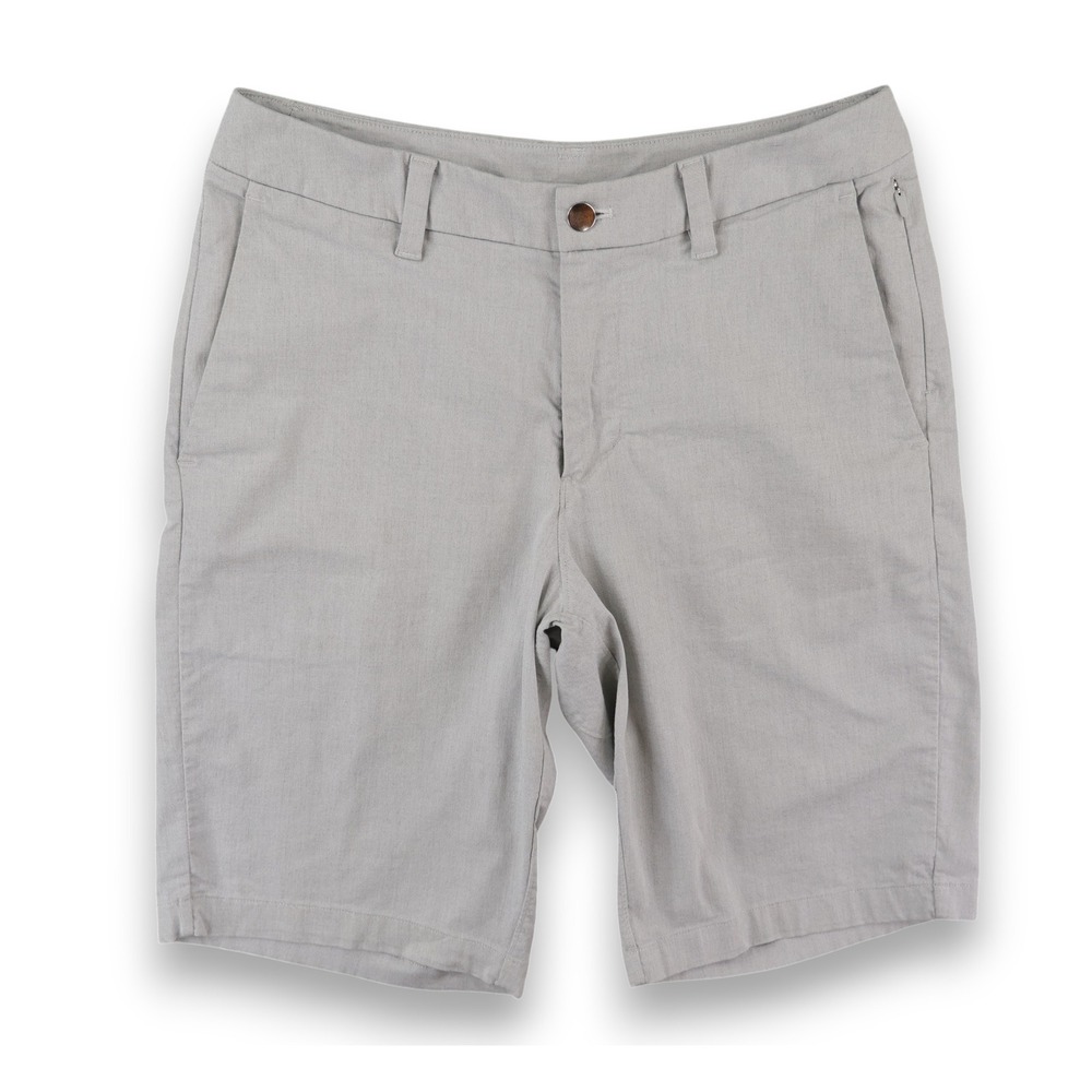 Lululemon Commission Short Relaxed Qwick Oxford 11" Mens 30 Grey Technical Chino